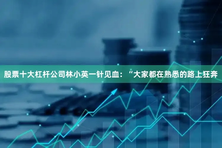 股票十大杠杆公司林小英一针见血：“大家都在熟悉的路上狂奔